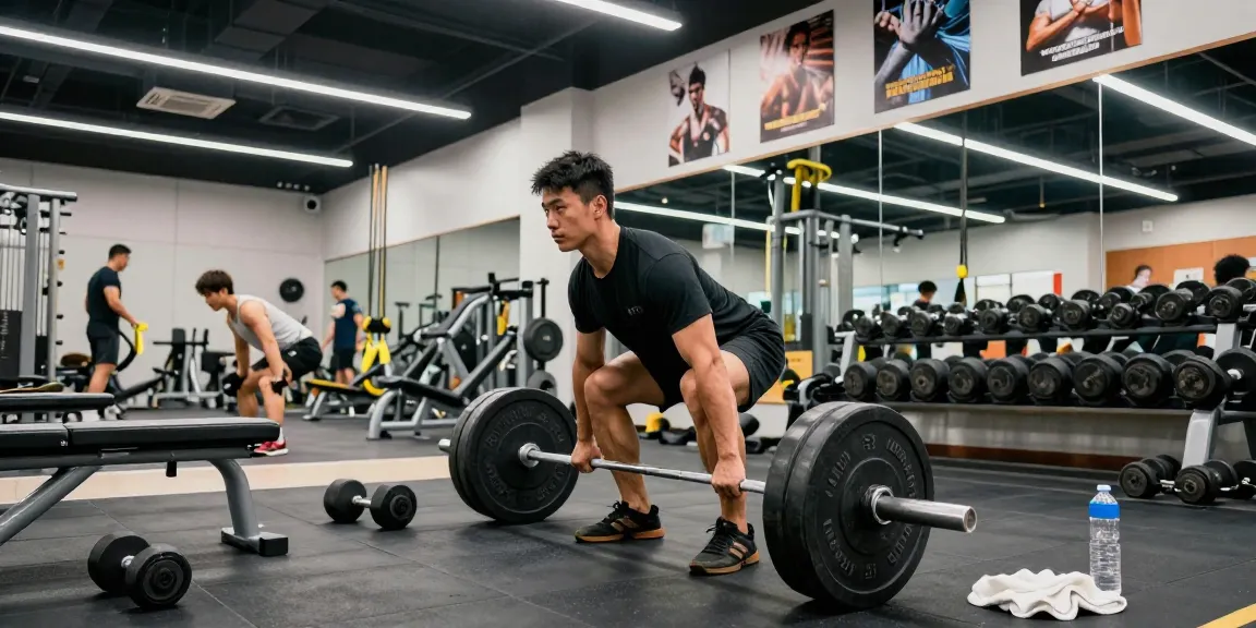 Bodybuilder bei einer Übung im Steroidshop zur Förderung von Muskelwachstum