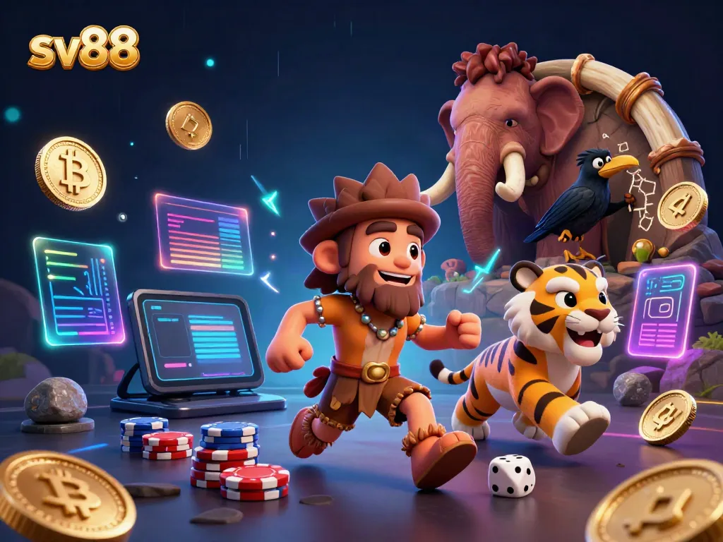 Experience the thrill of sv88 with a prehistoric casino run by a caveman and sabertooth tiger.