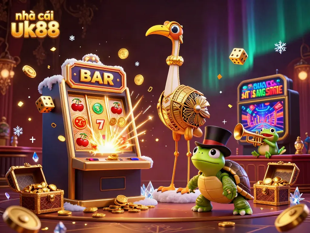 Experience the vibrant energy of nhà cái uk88 with lively characters and exciting casino elements.
